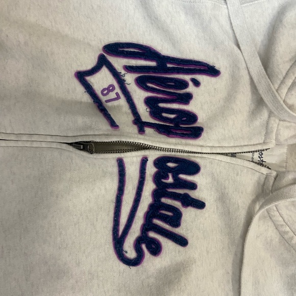 Aeropostale Light Gray Hoodie Vest - Picture 4 of 5